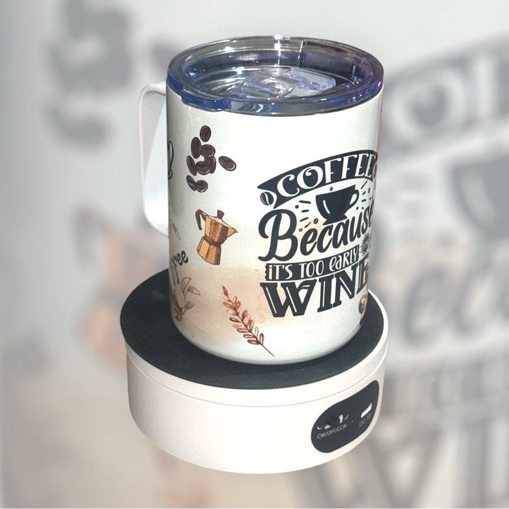 NIB 12oz Sublimated Coffee Tumbler With Handle. - Picture 4 of 8